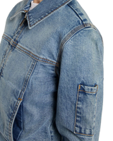 Denim Slim Jacket in Rinsed Blue Fade
