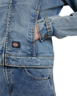 Denim Slim Jacket in Rinsed Blue Fade