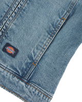 Denim Slim Jacket in Rinsed Blue Fade