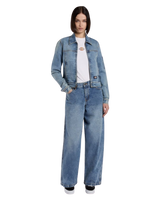 Denim Slim Jacket in Rinsed Blue Fade