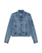 Denim Slim Jacket in Rinsed Blue Fade