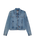 Denim Slim Jacket in Rinsed Blue Fade