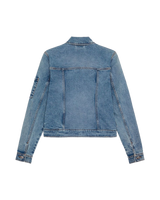 Denim Slim Jacket in Rinsed Blue Fade