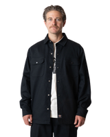 Mike Anderson Lined Shirt Jacket in Black