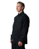 Mike Anderson Lined Shirt Jacket in Black