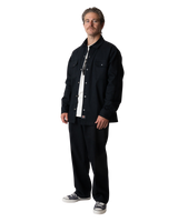 Mike Anderson Lined Shirt Jacket in Black