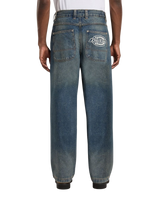 Hilham Extra Loose Straight Jeans in Khaki Tinted Blue