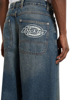 Hilham Extra Loose Straight Jeans in Khaki Tinted Blue