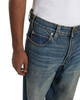 Hilham Extra Loose Straight Jeans in Khaki Tinted Blue