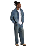 Hilham Extra Loose Straight Jeans in Khaki Tinted Blue