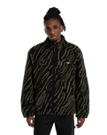 Mount Hope Printed Fleece Jacket in Black