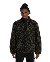 Mount Hope Printed Fleece Jacket in Black