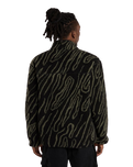 Mount Hope Printed Fleece Jacket in Black