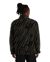 Mount Hope Printed Fleece Jacket in Black