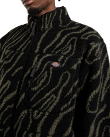 Mount Hope Printed Fleece Jacket in Black