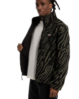 Mount Hope Printed Fleece Jacket in Black