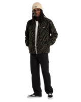 Mount Hope Printed Fleece Jacket in Black