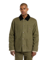 Chore Canvas Jacket in Military Green