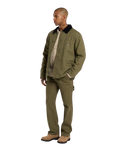 Chore Canvas Jacket in Military Green
