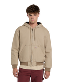 Hilham Hooded Canvas Jacket in Desert Sand