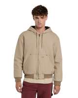 Hilham Hooded Canvas Jacket in Desert Sand