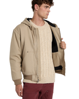 Hilham Hooded Canvas Jacket in Desert Sand