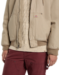 Hilham Hooded Canvas Jacket in Desert Sand