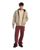 Hilham Hooded Canvas Jacket in Desert Sand