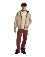 Hilham Hooded Canvas Jacket in Desert Sand