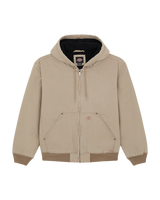 Hilham Hooded Canvas Jacket in Desert Sand