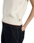 Slayden Knit Vest in Egret
