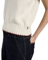 Slayden Knit Vest in Egret