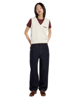 Slayden Knit Vest in Egret