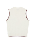 Slayden Knit Vest in Egret