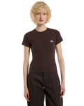 The Dickies Womens Gladeville T-Shirt in Chocolate Brown