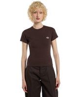 The Dickies Womens Gladeville T-Shirt in Chocolate Brown