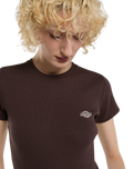 The Dickies Womens Gladeville T-Shirt in Chocolate Brown