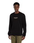 Waffle Long Sleeve T-Shirt in Black