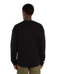 Waffle Long Sleeve T-Shirt in Black