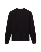 Waffle Long Sleeve T-Shirt in Black