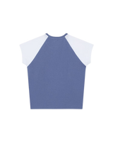 Derby Raglan T-Shirt in Retro Indigo