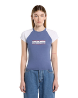 The Dickies Womens Derby Raglan T-Shirt in Retro Indigo