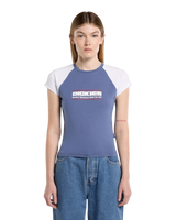 The Dickies Womens Derby Raglan T-Shirt in Retro Indigo