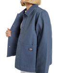 Unlined Canvas Chore Jacket in Retro Indigo