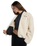 The Dickies Womens Central Sherpa Bomber Jacket in Whitecap