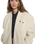 The Dickies Womens Central Sherpa Bomber Jacket in Whitecap