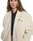 The Dickies Womens Central Sherpa Bomber Jacket in Whitecap