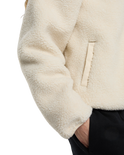 The Dickies Womens Central Sherpa Bomber Jacket in Whitecap