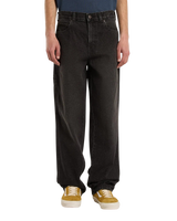 The Dickies Mens 958 Baggy Tapered Work Jeans in Black Wash Faded