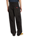 The Dickies Mens 958 Baggy Tapered Work Jeans in Black Wash Faded